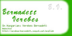 bernadett verebes business card